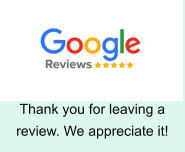Thank you for leaving a review. We appreciate it!